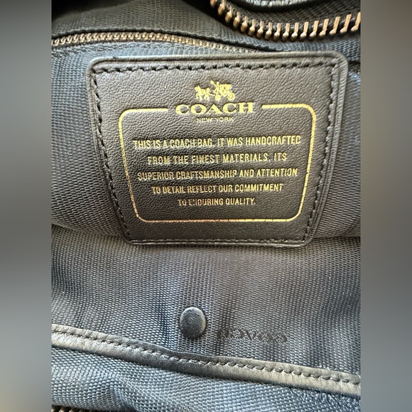 Coach Tatum Tall Tote in black pebble leather with Whiplash chain detail - Picture 12 of 16